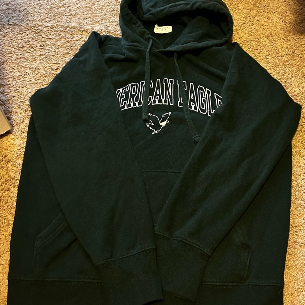 American Eagle Outfitters Dark Green Hoodie Woman